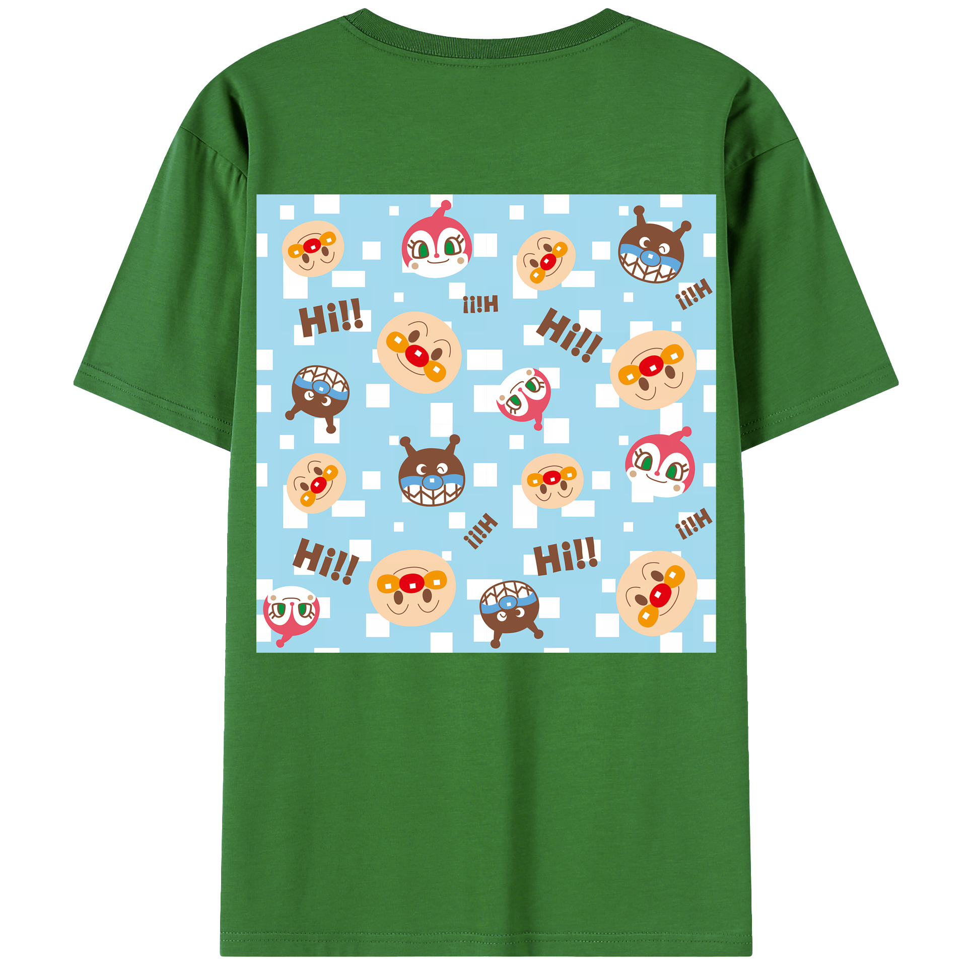 （画像用） アンパンマン Anpanman レディース半袖Tシャツ(バックプリント)